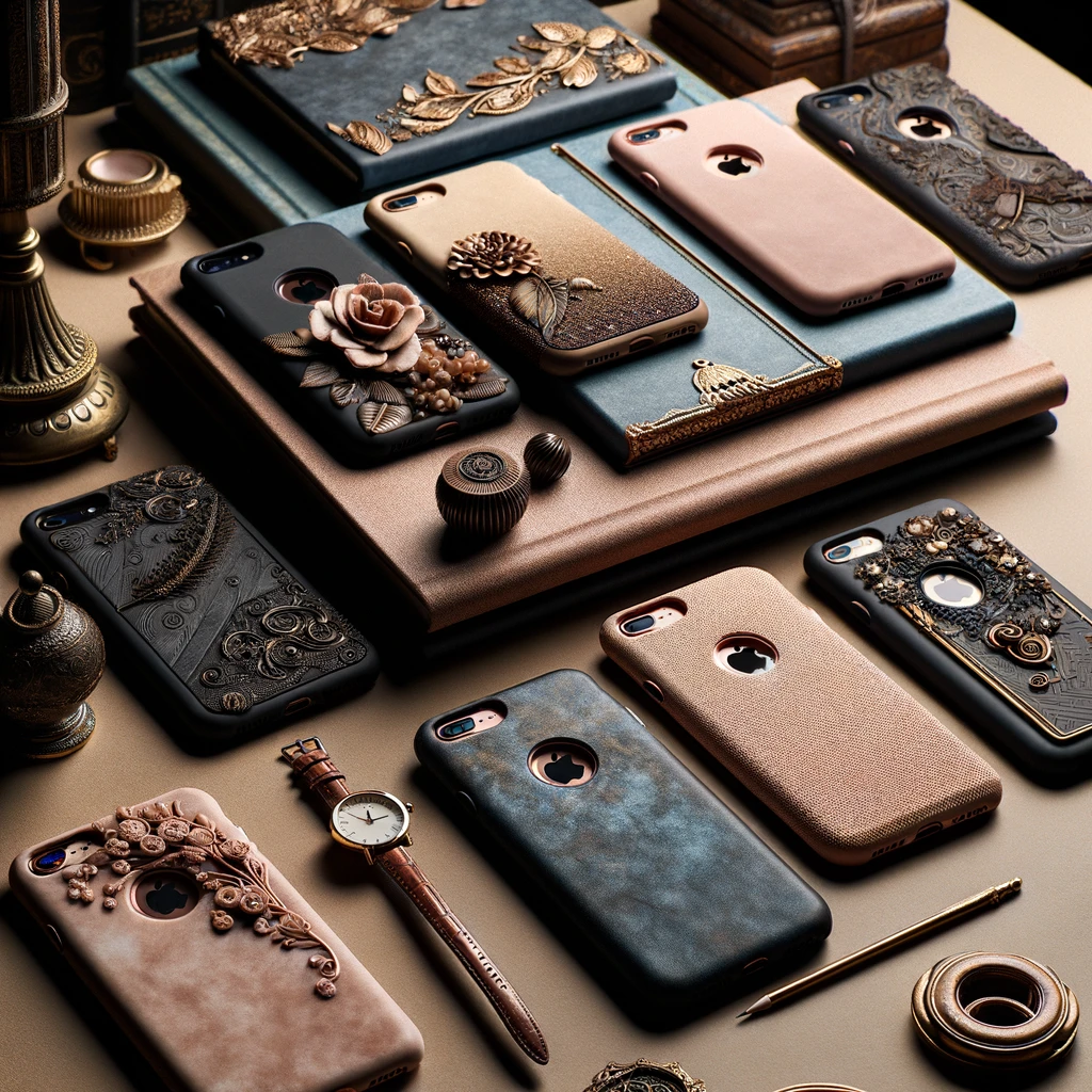 dall·e_2024-01-17_14.21.23_-_a_sophisticated_and_chic_image_for_the_blog_of_caseland.bg,_showcasing_a_collection_of_the_best_phone_cases_for_the_iphone_6s._the_image_should_displa.png