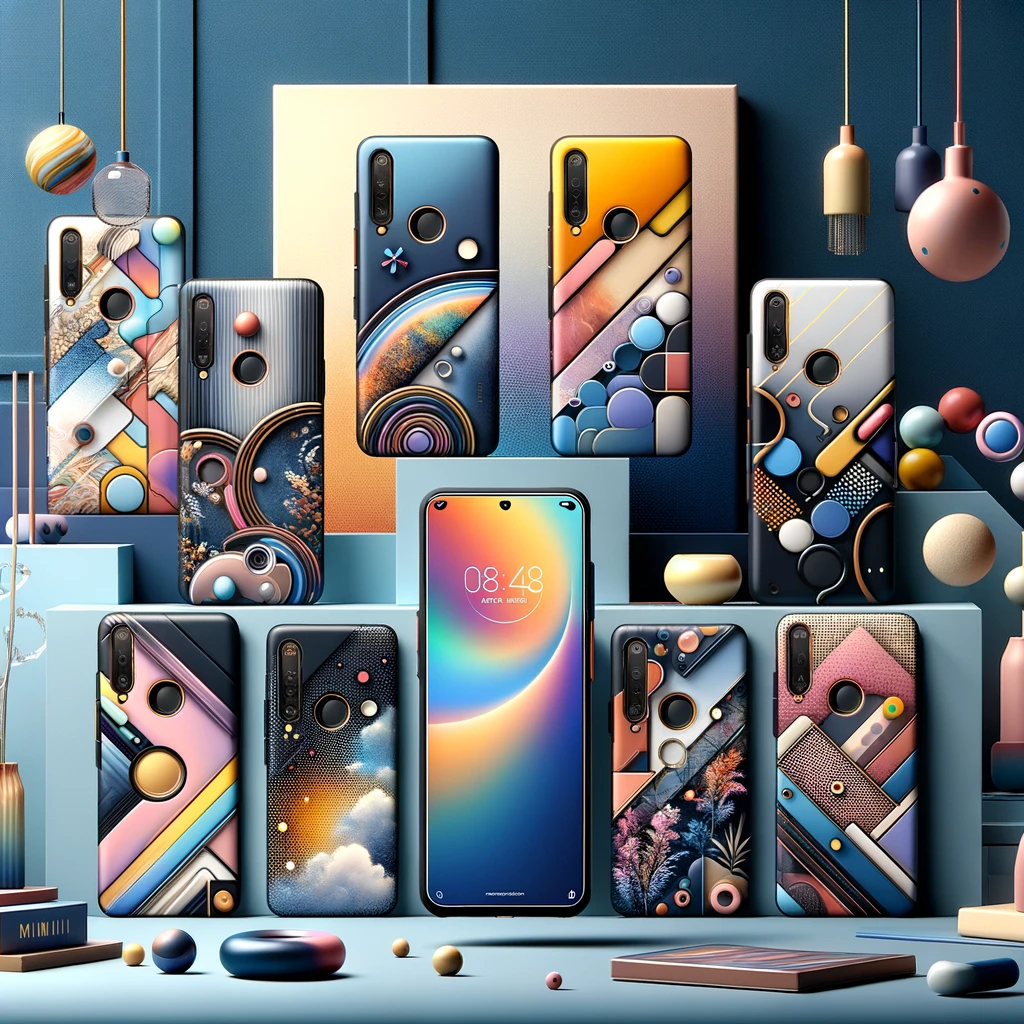 dall·e_2024-01-24_14.38.52_-_a_visually_striking_and_contemporary_square_image_for_a_blog,_displaying_a_variety_of_phone_cases_specifically_designed_for_the_xiaomi_redmi_9._the_im.png