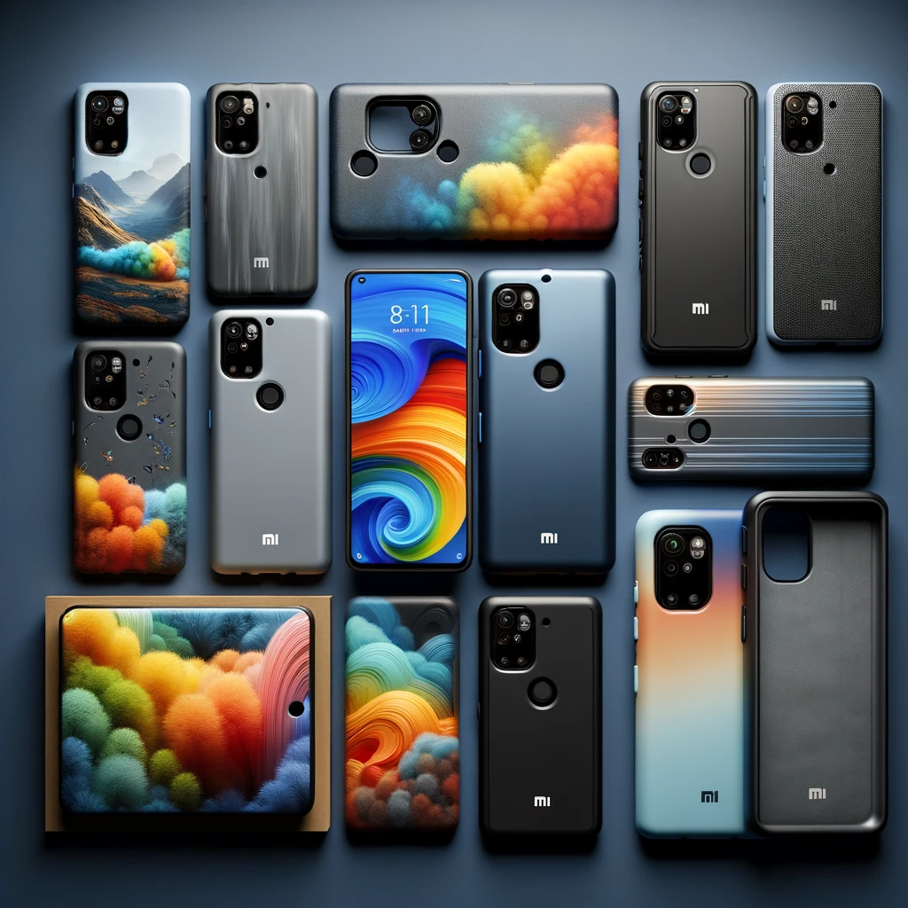 dall·e_2024-01-25_13.07.28_-_an_image_for_a_tech_blog_or_online_store,_showcasing_a_variety_of_phone_cases_specifically_designed_for_the_xiaomi_redmi_note_9_pro._the_image_should.png