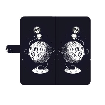 Книжков калъф за Samsung Galaxy S9 - Извънземно на Луната