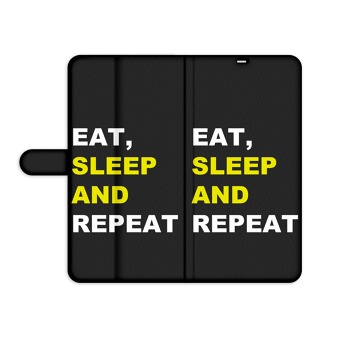 Книжков калъф за Samsung Galaxy S10 Plus - Eat,Sleep and Repeat