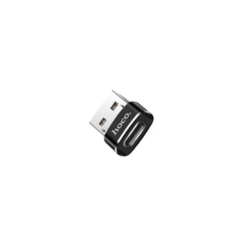 HOCO редукция от USB към USB-C 2,4A - Черна