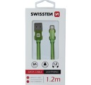 Swissten зареждащ кабел Lightning за iPhone - 1,2 метра, Зелен