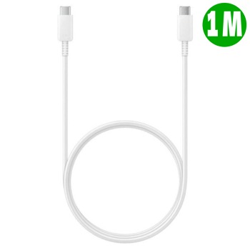 Бързозареждащ кабел USB-C/USB-C с мощност 2.4A - Бял, 1м