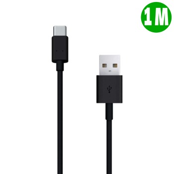 Зареждащ кабел USB-C - черен, 1м 2.1A
