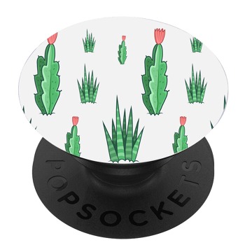 Черен PopSocket с мотив - Кактуси