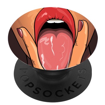 Черен PopSocket с мотив - Езикът...