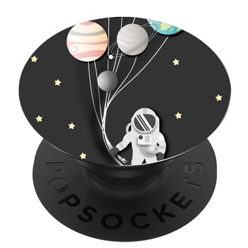 Черен PopSocket с мотив - Планетни балони