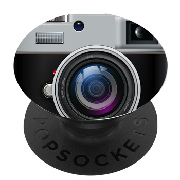Черен PopSocket с мотив - Фотоапарат
