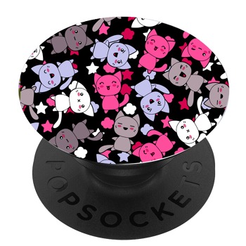 Черен PopSocket с мотив - Котенца