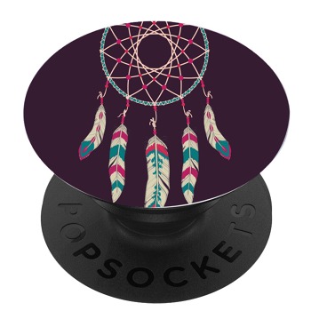 Черен PopSocket с мотив - Анимационен ловец на сънища