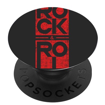 Черен PopSocket с мотив - Rock a roll