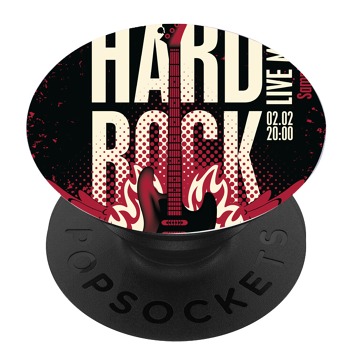 Черен PopSocket с мотив - Hard rock