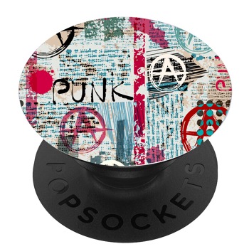 Черен PopSocket с мотив - Punk