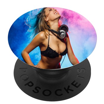 Черен PopSocket с мотив - DJ