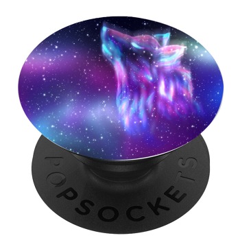 Черен PopSocket с мотив - Космически вълк