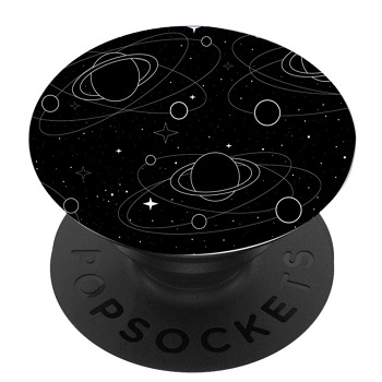 Черен PopSocket с мотив - Черно-бяла вселена
