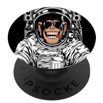 Черен PopSocket с мотив - Маймуна космонавт
