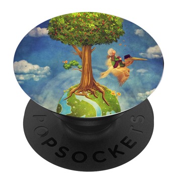 Черен PopSocket с мотив - Дървото на живота