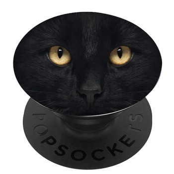 Черен PopSocket с мотив - Черна котка