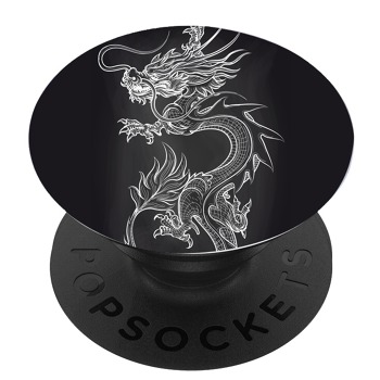 Черен PopSocket с мотив - Китайски дракон