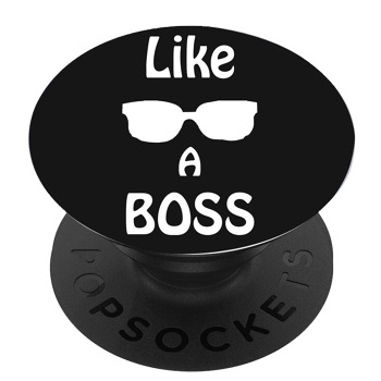 Черен PopSocket с мотив - Like a Boss