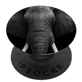 Черен PopSocket с мотив - Слон