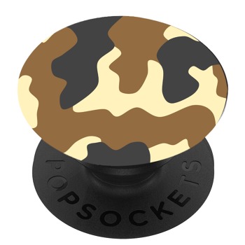Черен PopSocket с мотив - Пясъчен камуфлаж