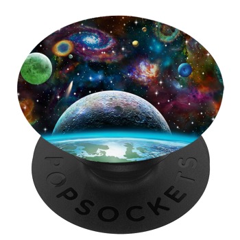 Черен PopSocket с мотив - Слънчева система