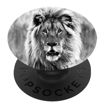 Черен PopSocket с мотив - Бягащ лъв