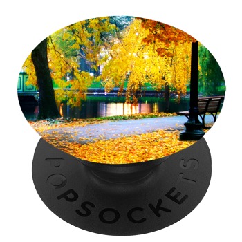 Черен PopSocket с мотив - Есенен парк
