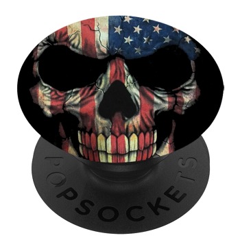 Черен PopSocket с мотив - Американски череп