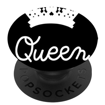 Черен PopSocket с мотив - Кралица