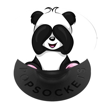Черен PopSocket с мотив - Игрива панда