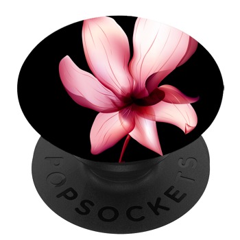 Черен PopSocket с мотив - Розово цвете