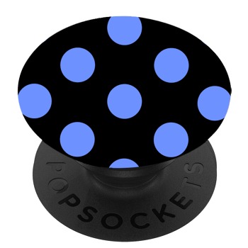 Черен PopSocket с мотив - Сини точки