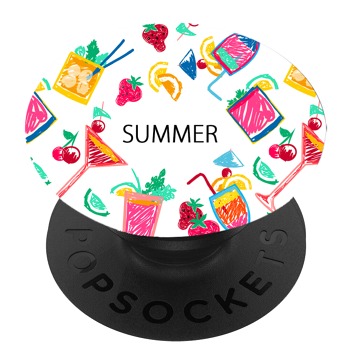 Черен PopSocket с мотив - Лято