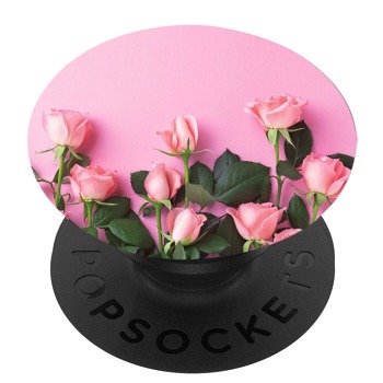 Черен PopSocket с мотив - Роза