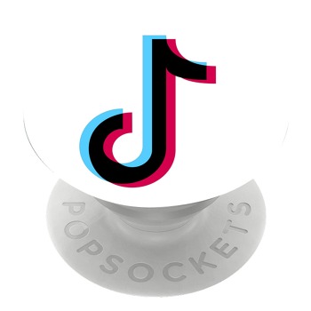 Бял PopSocket с мотив - Tiktok logo
