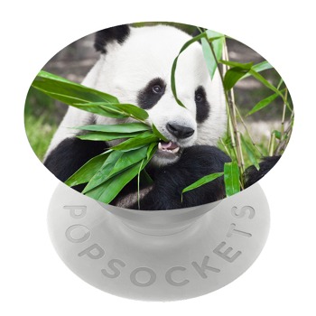 Бял PopSocket с мотив - Хапваща панда