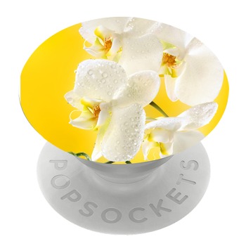 Бял PopSocket с мотив - Орхидеи