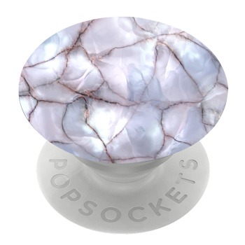 Бял PopSocket с мотив - Мраморно стъкло
