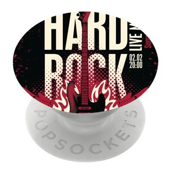 Бял PopSocket с мотив - Hard rock