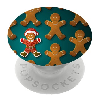 Бял PopSocket с мотив - Gingerbread