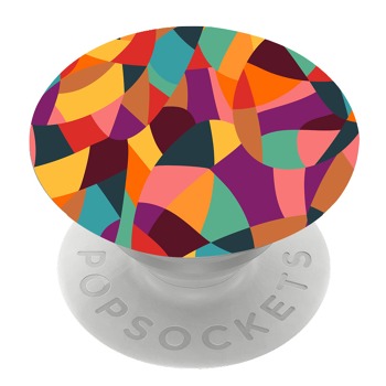 Бял PopSocket с мотив - Абстрактни цветове