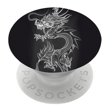 Бял PopSocket с мотив - Китайски дракон