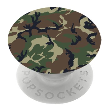 Бял PopSocket с мотив - Тъмен камуфлаж