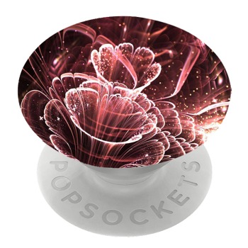Бял PopSocket с мотив - Червено цвете