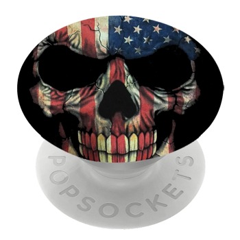 Бял PopSocket с мотив - Американски череп