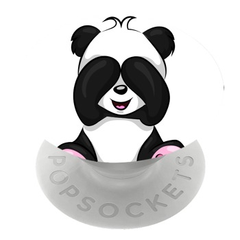 Бял PopSocket с мотив - Игрива панда